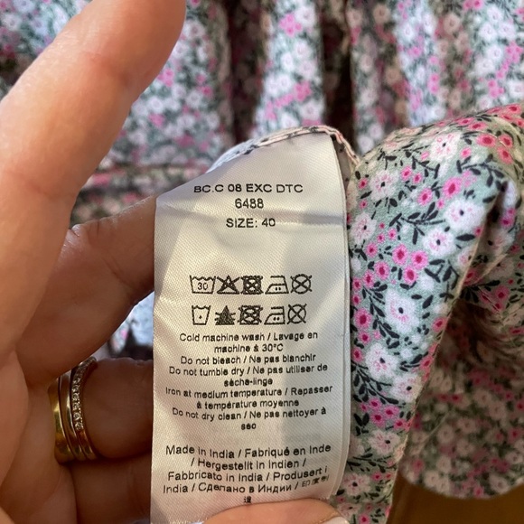 Ganni floral peplum bow top. Sz. 40. - Picture 5 of 12